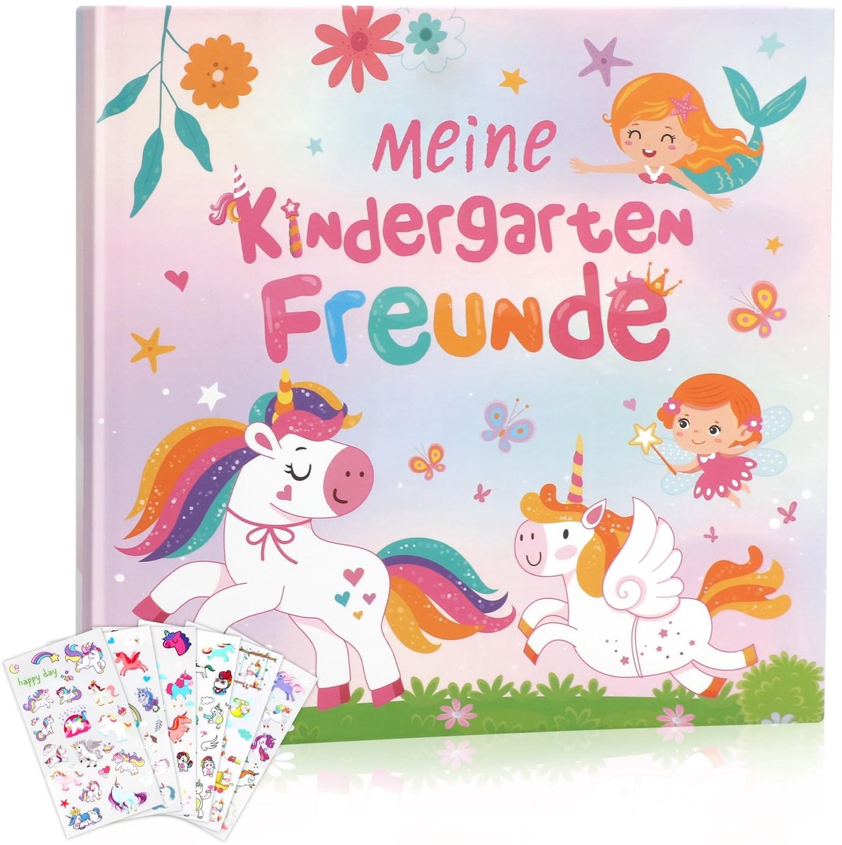 Dailygoods- Vriendenboek Eenhoorn - 21 x 21 cm - Kleuterschool - Beste Vrienden - School - Uniek Ontwerp - Vriendenboekje