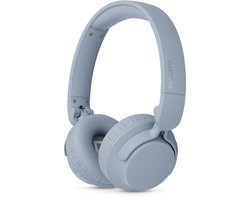 PHILIPS TAH4000 draadloze on-ear hoofdtelefoon, 70 uur afspeeltijd, Dynamic Bass, 32 mm drivers, Bluetooth 6.0 Multipoint, snelkoppelen, vervangbare kussentjes & batterij, licht & opvouwbaar – Licht Blauw