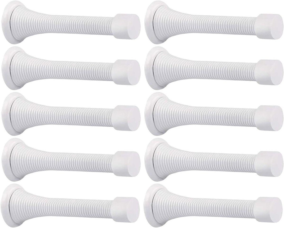 Deur Stoppers - Muur Beschermers - Schade Voorkomen - Zachte Rubberen Tip - 10 Stuks - Wit