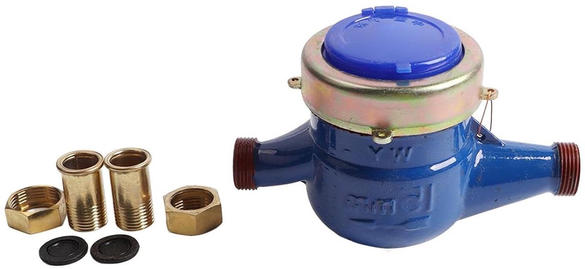 Digitale Watermeter - Droge Meter - Verbruik Meten - Bewaking op Afstand - DN15 - Metaal
