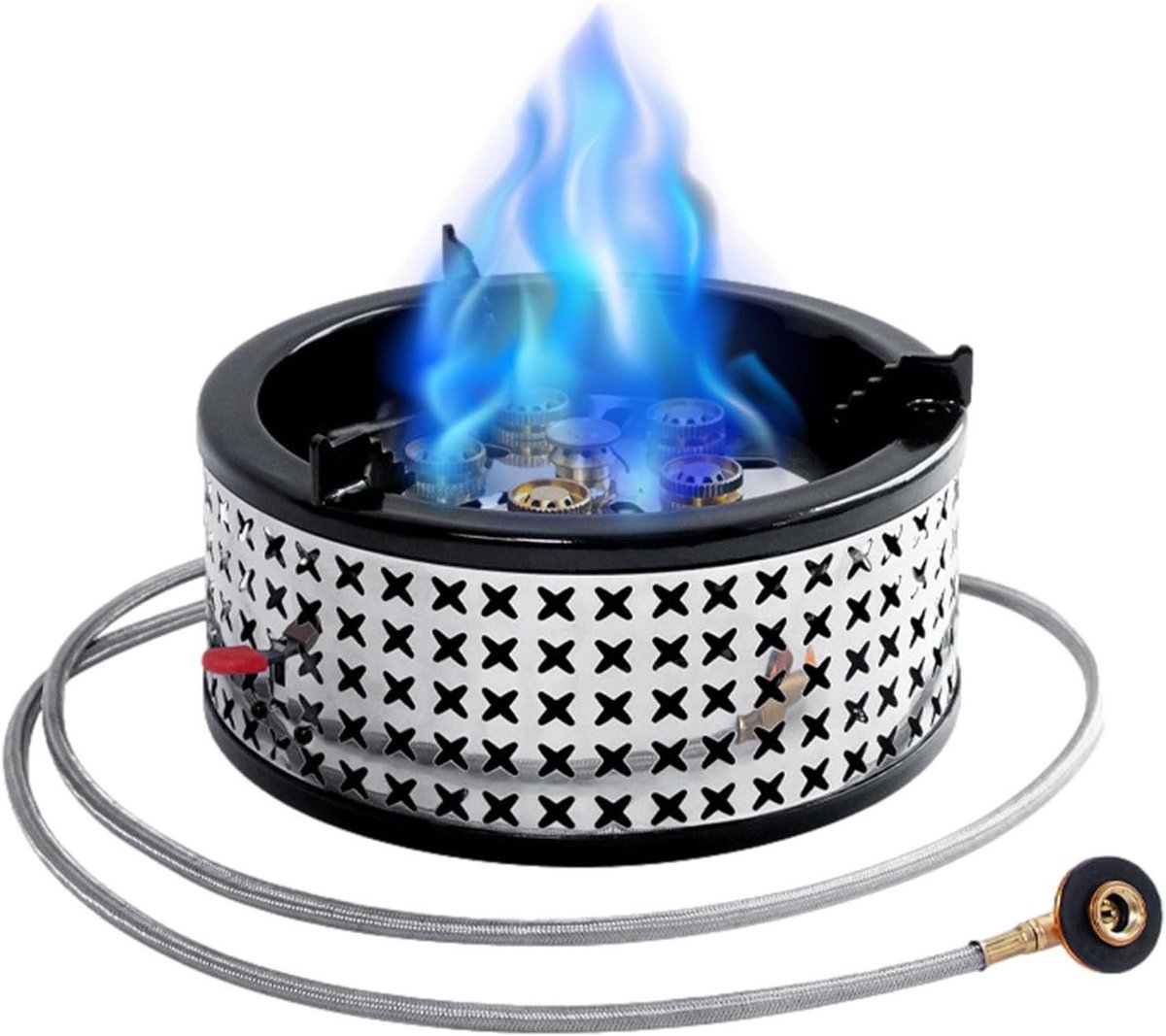 Draagbaar fornuis - Kookbrander buiten - Kamperen en picknicken - Krachtige 15800W vlam - 27x26x16 cm - Zwart