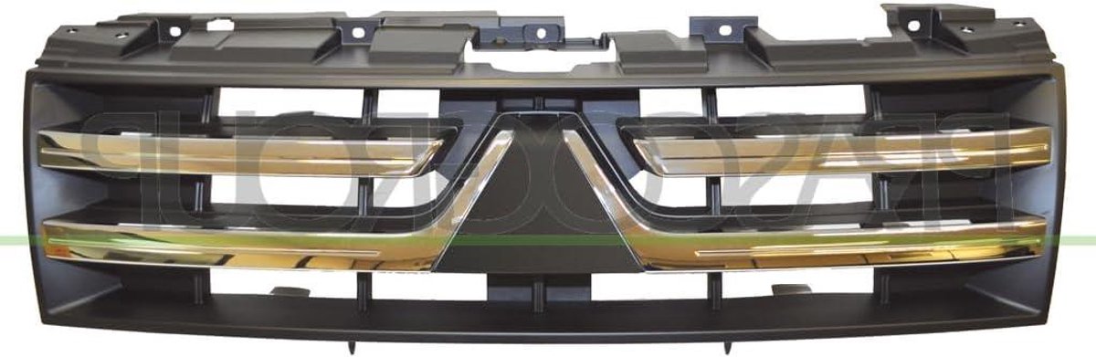 Radiatorrooster - Grille Afdekking - Auto Onderhoud - Kwaliteitsproduct - 47 cm - Chroom Zwart