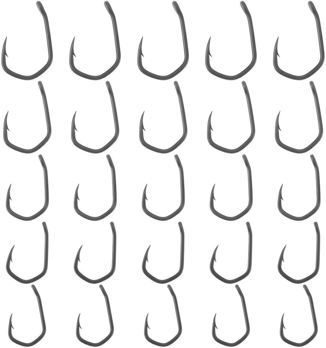Dailygoods- Karperhaken 50x - Maat 4/6/8/10/12 - Gelegeerd Koolstofstaal - PTFE Gecoat - 0,8 mm Dikte - Voor Karper Vissen - Vishaak