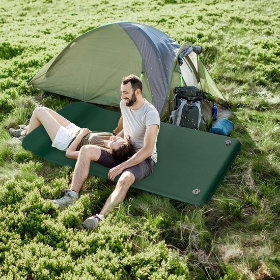 Slaapmat - Kampeer mat - Outdoor slapen - Automatisch opblazend - Lichtgewicht - Zwart — afbeelding 4