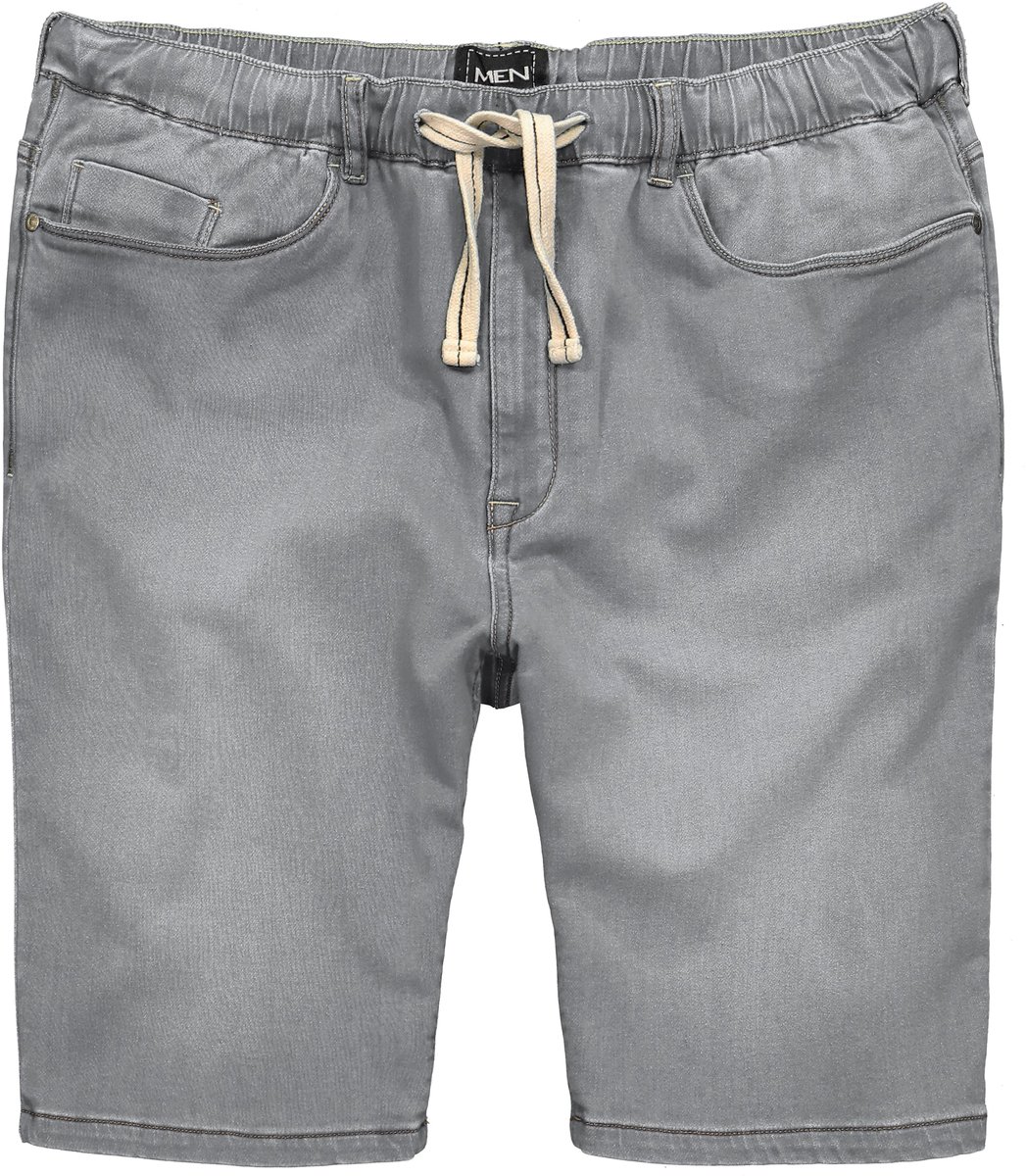 Men Plus - Heren - Superstretch jeansbermuda - Grijs denim - Maat 7XL