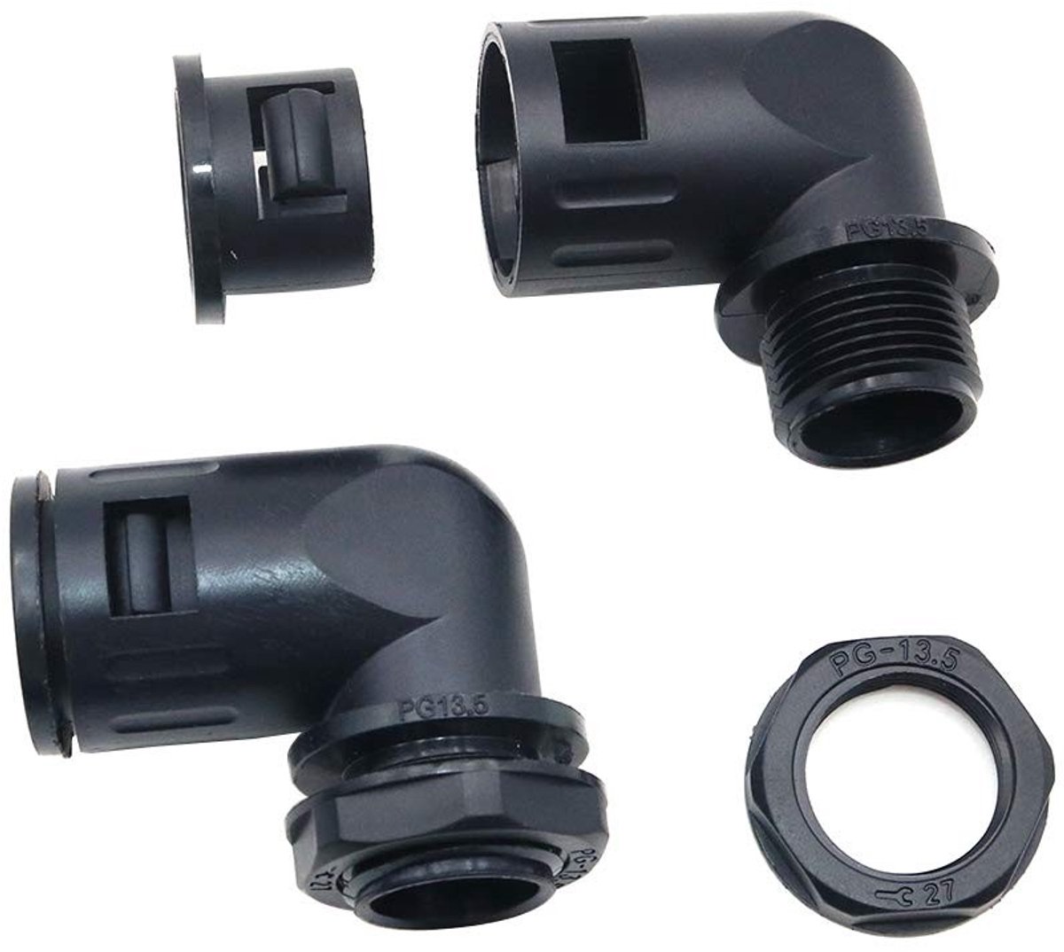 Dailygoods- Golfbuis Connector 90 Graden - 10 Stks - Slang Klemmen - Gegolfde Buis - Duurzaam - Eenvoudig te Installeren - Buisconnector