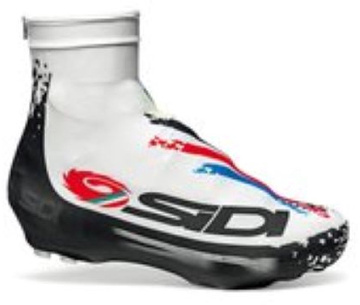 Sidi Copriscarpe Chrono Iride (35) - Fietsoverschoenen - Wit/Zwart/Rood - Maat L = 41/43