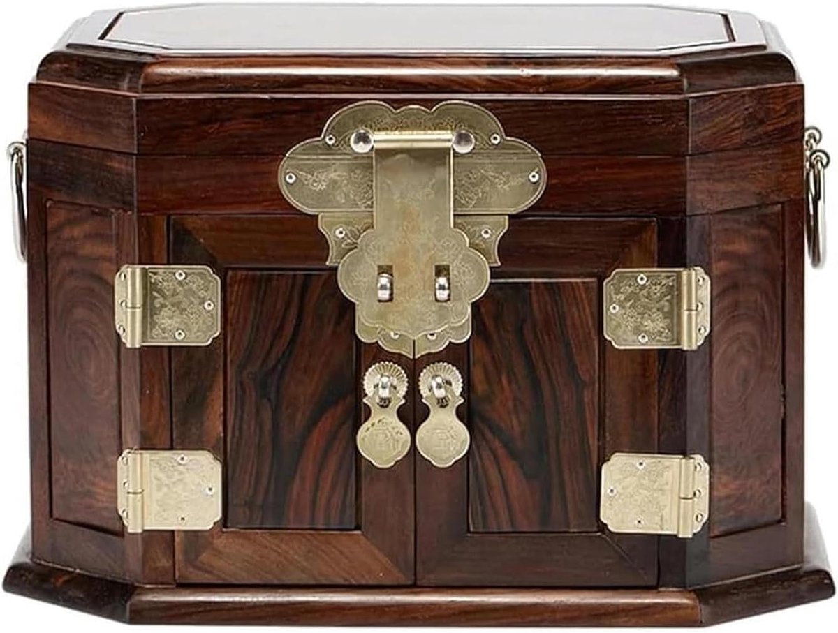 Sieradenopberger - Juwelendoos - Sieraden Organiseren - Met 3 Lades - 275 cm - Houtkleur