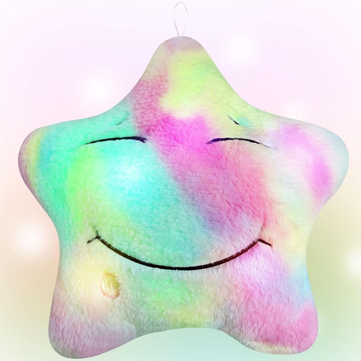 Verlichte Ster Kussen voor Kinderen - Pluche Decoratief Kussen voor Slaapkamer, Feestdagen en Cadeaus