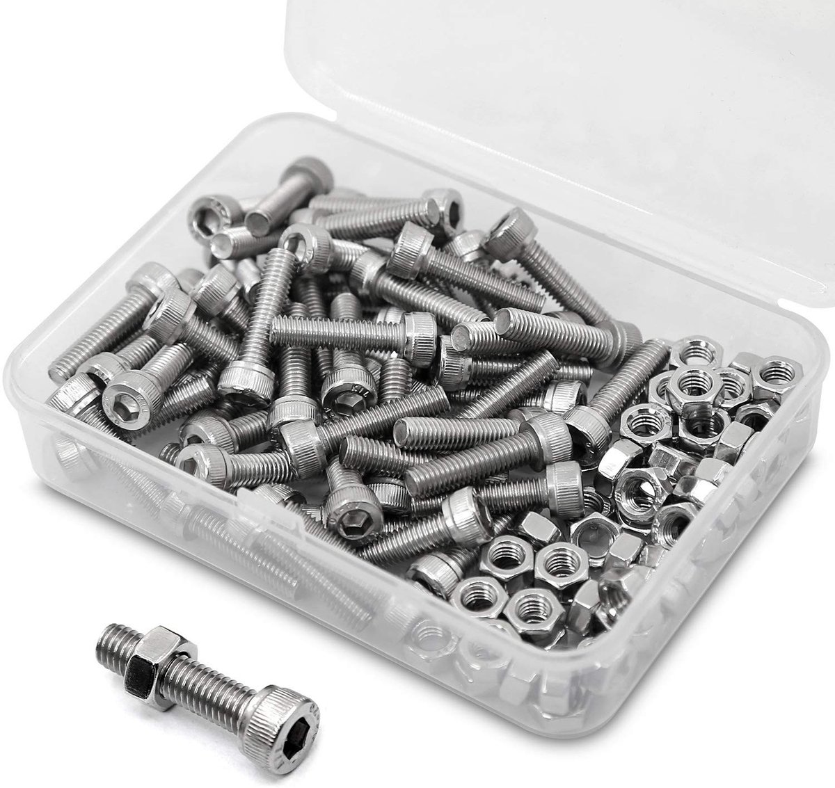 Dailygoods- Inbusbouten M5x10mm 80 Stuks - Roestvrij Staal - Moeren M5 - Schroeven - Metrische Draad - Kwaliteit en Betrouwbaarheid