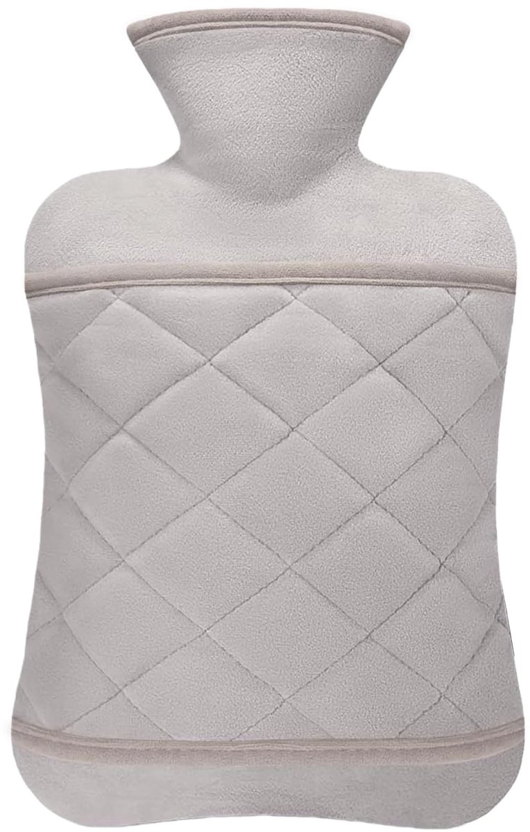 Dailygoods - GWAWG Grote warmwaterkruik met hoes, 2 liter, warmwaterkruik met hoes, kangoeroezak, lekvrij bedontwerp voor handen, voeten, schouders, nek, buik, benen