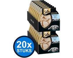 20x Sheba - Filets Witvis - Kattenvoer Natvoer - 60g