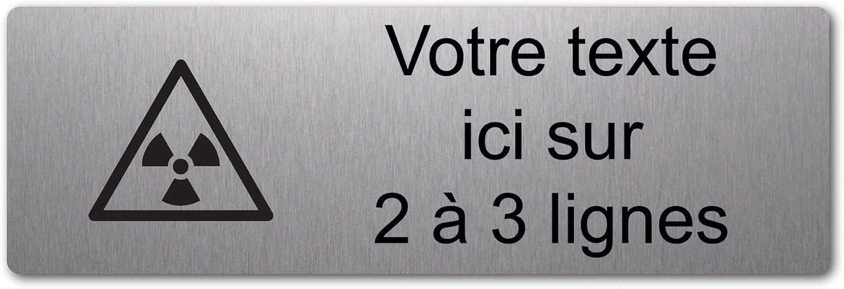 Naamplaatje met logo - Gepersonaliseerd bord - Persoonlijke markering - Gravure op maat - 30 x 10 cm - Geborsteld aluminium