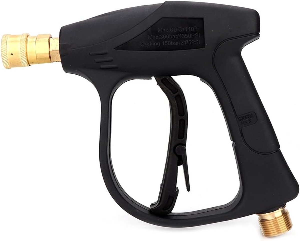 Hogedrukschuimsproeier - Schuimlans Set - Auto Reinigen - Messing & Kunststof - 300 BAR Max - Wit