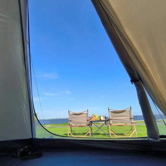 Dailygoods- Tipi Tent 4 Personen - Piramidetent - Waterdicht 3000 mm - UV-bestendig - Ademend - Duurzaam Materiaal - Kampeertent van Dailygoods — afbeelding 3
