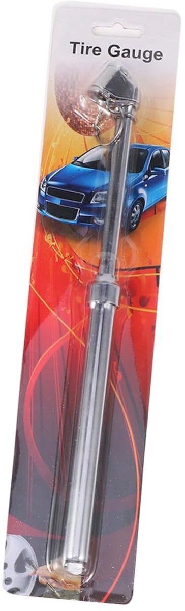 Bandenspanningsmeter Set - Luchtmeter Banden - Banden Controleren - Potloodstijl Ontwerp - 5 Stuks - Zilverkleurig