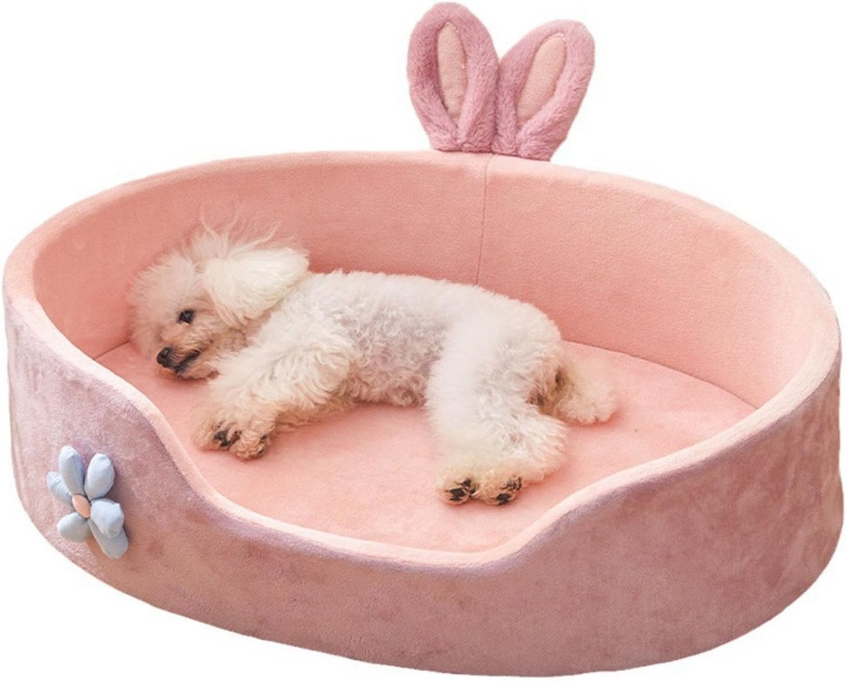 Verwijderbare en Wasbare Hondenbed voor Kleine Honden en Katten - Zacht, Comfortabel en Seizoensgebonden - Hondenmand van Huidvriendelijke Stof, Maat: 50 x 35 x 12 cm