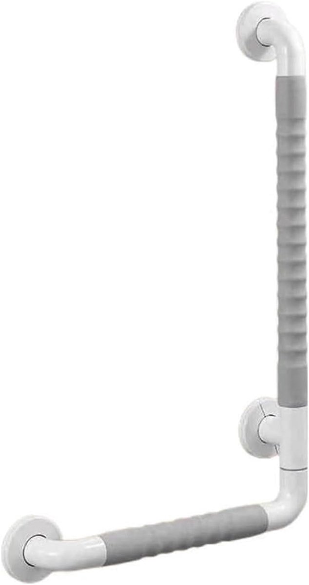 L-vormige douchegreep - Badkamer handgreep - Veiligheid in huis - Lichtgevende ring - 51 x 43 cm - Wit