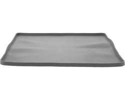Antislip Siliconen Lekbak - Waterdichte Opvangbak - Apparaten Beschermen - Opstaande Rand - 40 x 40 cm - Grijs