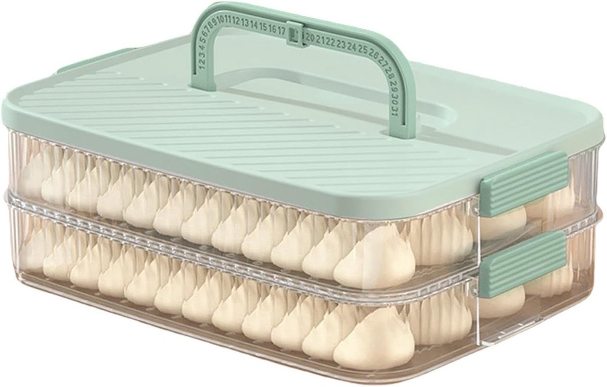 Koelkast Organizer - Voedselcontainer Stapelbaar - Voedsel Vers Houden - Meerlaags Ontwerp - 317x24x11 cm - Transparant