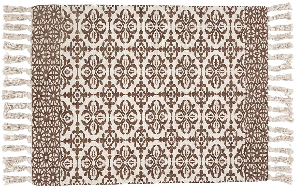 Clayre & Eef Vloerkleed Beige Katoen