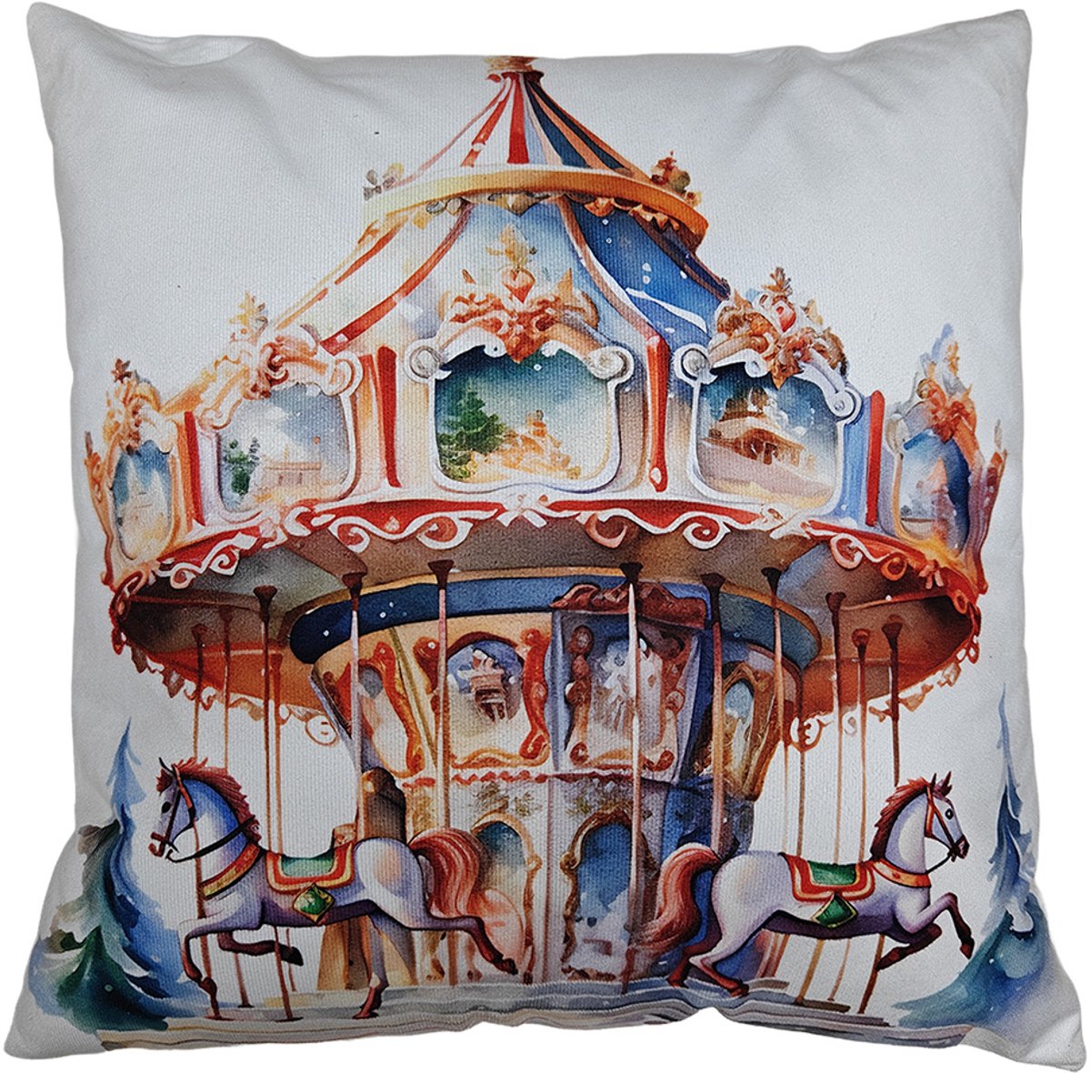 Clayre & Eef Sierkussen 43x43 cm Wit Polyester