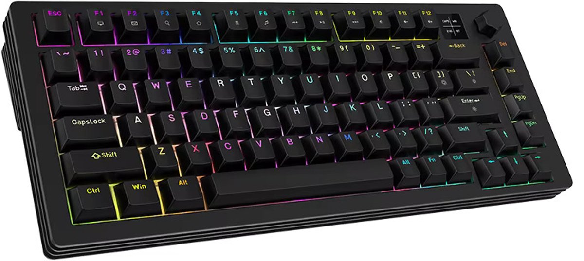Zolveisa CX63 Pro Mechanisch Toetsenbord Draadloos - 82 Toetsen (75%) - RGB - Hot Swappable - Bluetooth 5.0, 2.4GHz & USB-C - Wireless Mechanical Keyboard - Gasket Mount - Voor Gaming & Werk