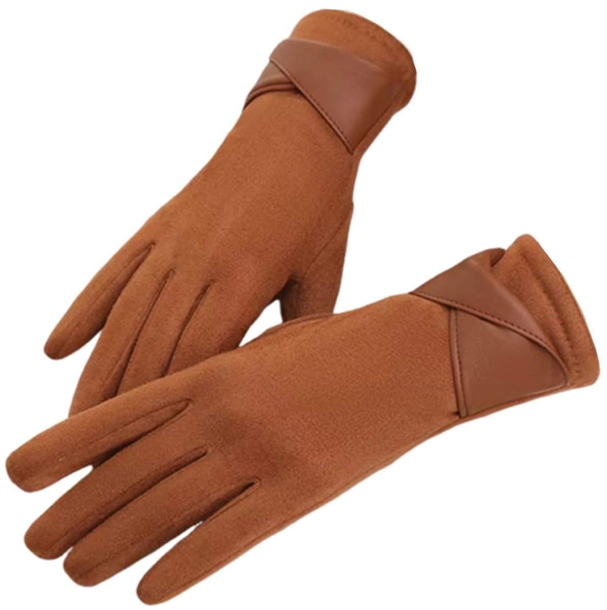 Dailygoods- Winterhandschoenen Dames - Zachte Imitatie Suède - Winddichte Thermische Handschoenen - Touchscreen Handschoenen - Fluwelen Voering - Luxe Comfort