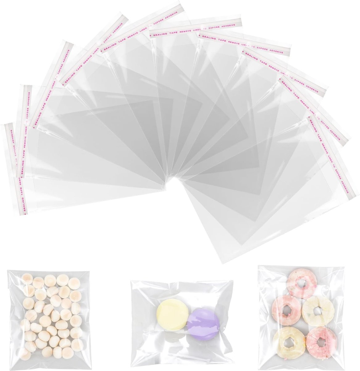 Dailygoods- Cellofaanzakjes 200 stuks - Zelfklevend - 10 x 15 cm - Transparant - Kleine zakjes - Glaspapier - Verpakkingszakjes