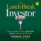 Boekomslag van 'The Lunch Break Investor' met een vork met geld erop. Titel en auteursnaam zichtbaar.