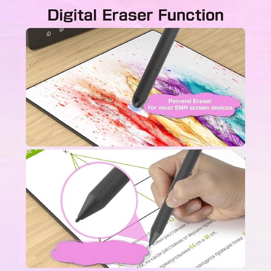 Dailygoods- Stylus Pen Magnetisch - 4096 Drukniveaus - Palmafstoting - Kantelondersteuning - Clip - Compatibel met EMR Apparaten - Digitale Pen — afbeelding 4