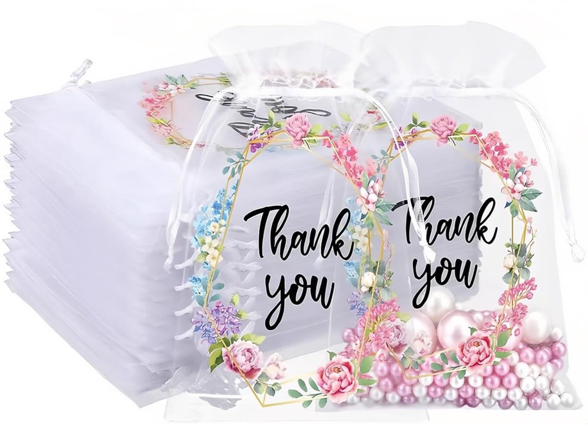 Dailygoods- Organza Zakjes 10 x 15 cm - 20 Stuks - Cadeauzakjes - Bruiloftszakjes - Snoepzakjes - Hoogwaardig Materiaal - Cadeauzakje