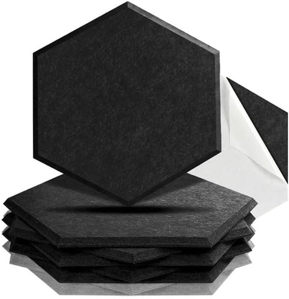 Akoestisch Schuim - Geluidsisolatie Panelen - Geluidsverbetering Thuis - Zelfklevend Makkelijk - Grote Set - Medium Dichtheid