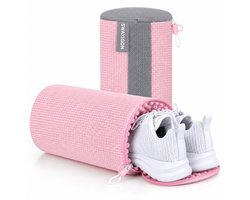 SWAXIGON - Schoenwaszak - Waszak voor schoenen - Herbruikbaar - Wasmachine&Droger - voor Sneakers en Tennisschoenen- Pink/Grijs