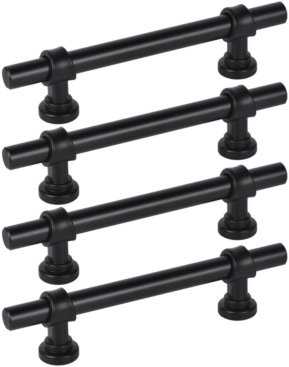 Dailygoods- Kastgrepen 96 mm - 4 Stuks - Zwarte Kastgrepen - Meubel-/Kledingkastgrepen - Duurzaam Zinklegering - Eenvoudig te Installeren - Meubelgrepen