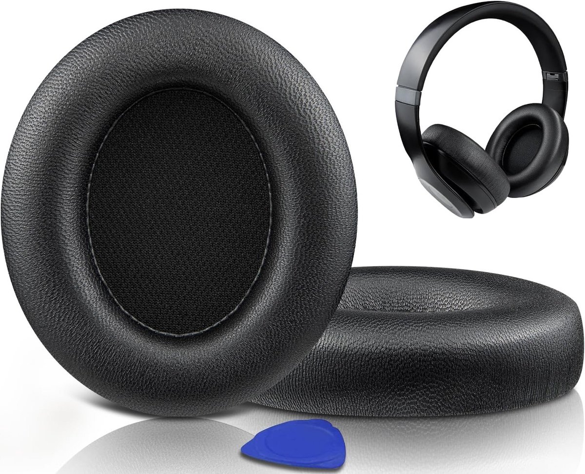 Leren Vervangende Oorkussens voor Draadloze Noise Cancelling Hoofdtelefoons, Hoogwaardige Earpads met Geluidsisolatie en Comfortabele Schuimvulling