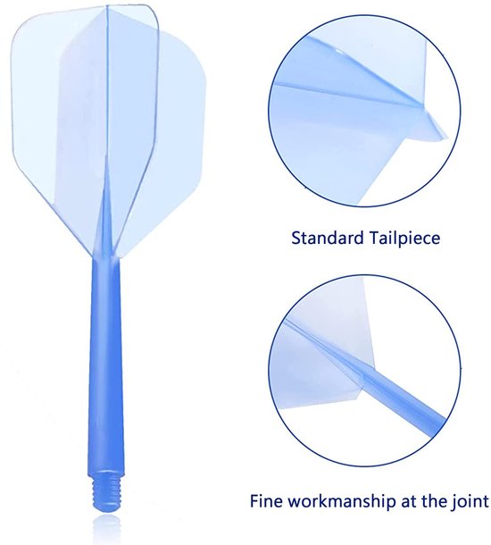 Dartpijlen - Dart schachten en vluchten - Duurzaam en stabiel - Plastic dart accessoires - Voor dartsportliefhebbers - 6 stuks — afbeelding 4