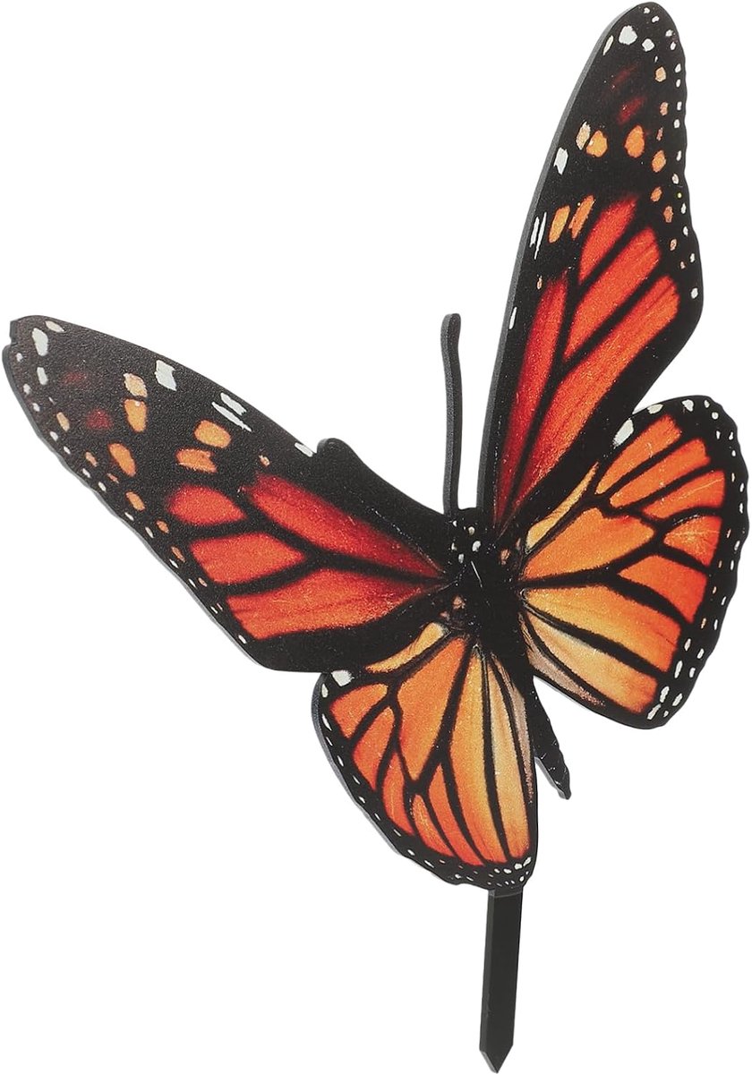 Vlinder Tuinsteker - Tuinornamenten Vlinders - Tuin Decoratie - Weerbestendig Ontwerp - 23.7X25CM - Gekleurd