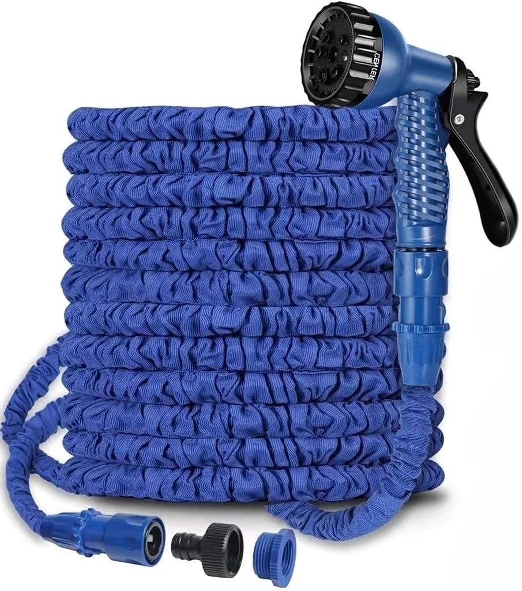 Dailygoods 100FT uitbreidbare tuinslang, flexibele expanderende magische slang met 3/4", 1/2" fittingen, slang met 7-fun