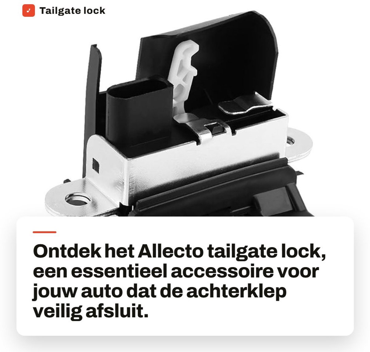 Dailygoods - Tailgate lock - Achterklep slot - Hoogwaardige metalen constructie - Grijs - Auto accessoires - Eenvoudige installatie - Geschikt voor di...