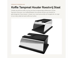 Dailygoods- Tampmat Antislip - Koffiehouder Roestvrij Staal - Draagbaar - 14x7,5x6,5 cm - Duurzaam - Veilig voor Gezondheid