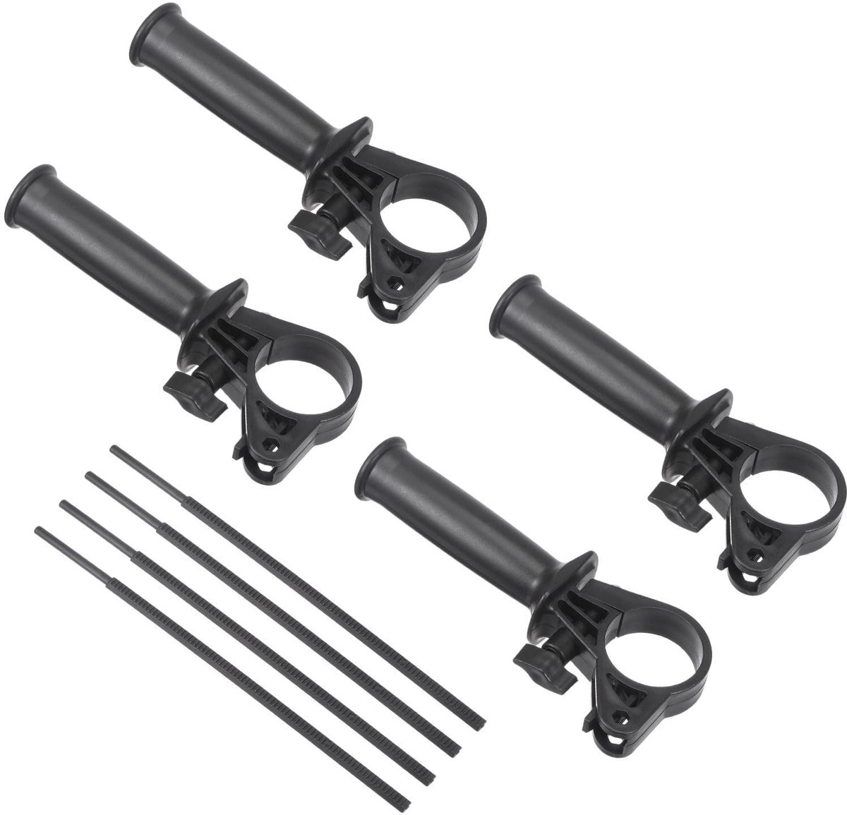 Dailygoods- Hulphamer Verstelbaar - 13A Impact Boor - Handvat - Klembereik 41-44mm - Diepte Liniaal - Set van 4 Stuks