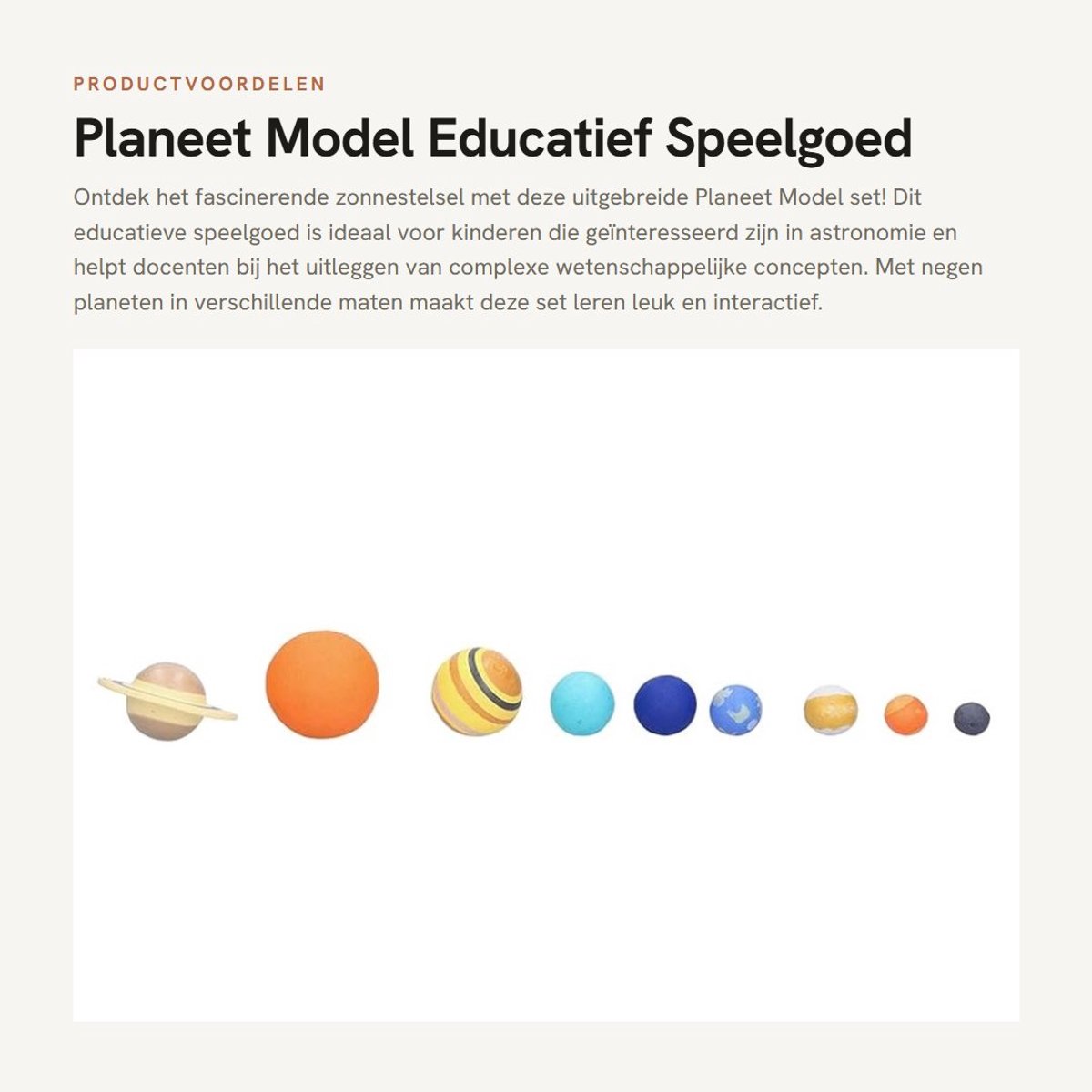 Dailygoods- Planeetmodel Educatief - 9 Stuks - Astronomie Speelgoed - Wetenschappelijk Model - Ruimte Onderwijs - Hoogwaardig Vinyl - Zonnestelselmodel
