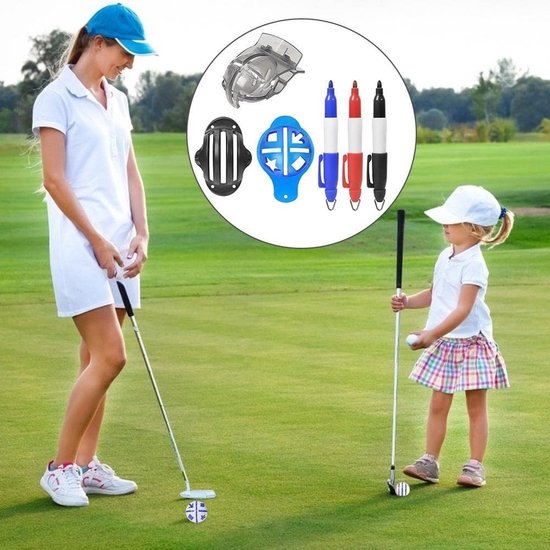 Dailygoods- Golfbalmarkeerder 12 Stuks - Sjablonen/Markering - Uitlijningssets - Draagbaar/Golfaccessoire - Duurzaam/Waterdicht - Eenvoudig te Bedienen - Golfbalmarkering van Dailygoods — afbeelding 5