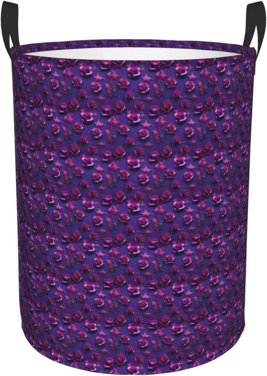 Wasmand Ronde Organizer Opbergmand Wasbak Huishouden Organiseren Waterdichte Oxford Stof 50 x 40 cm Zwart