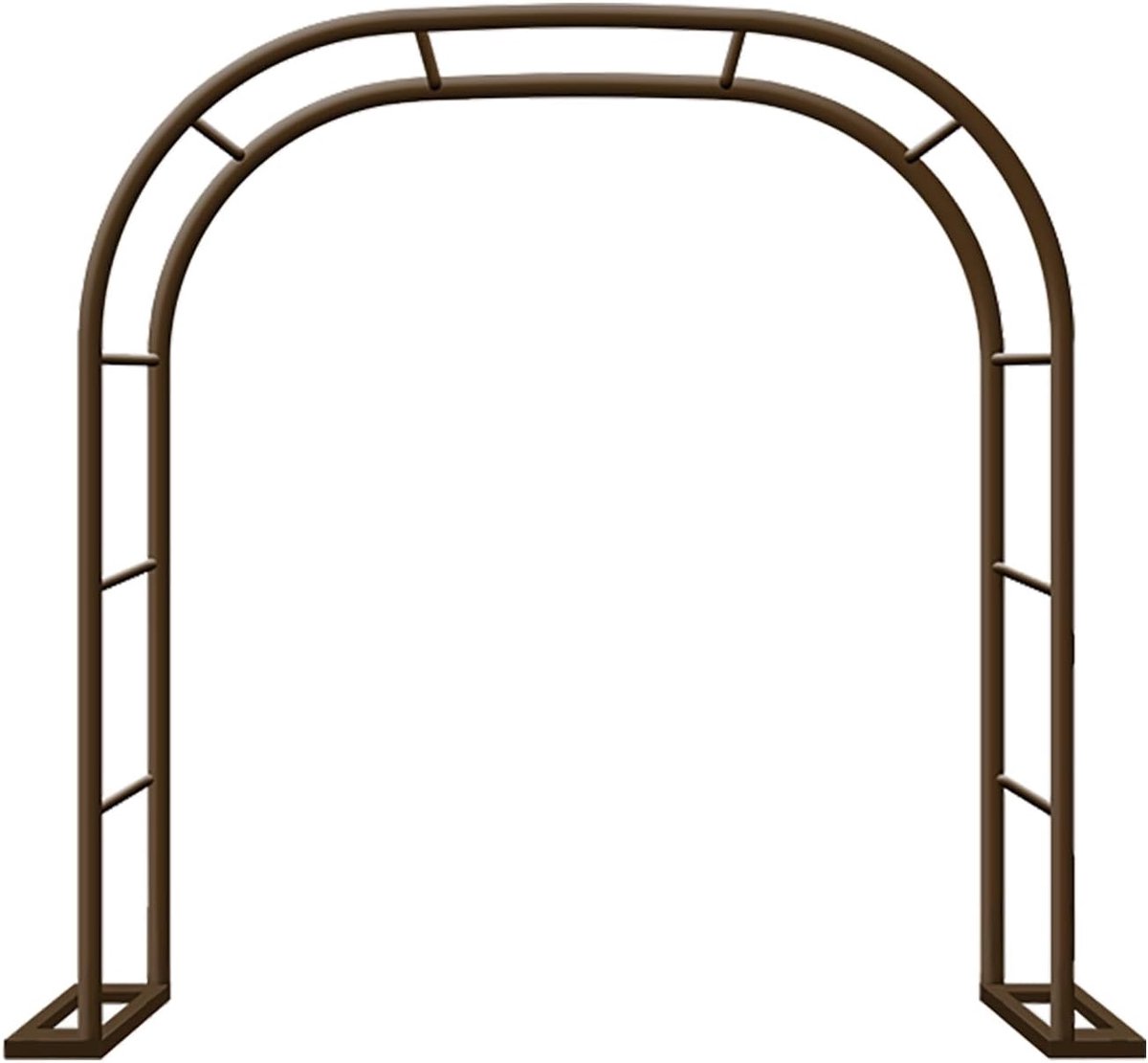 Tuinboog Metaal - Decoratie Boog - Klimplanten Ondersteunen - Poedercoating Afwerking - L260xW40xH220cm - Bruin