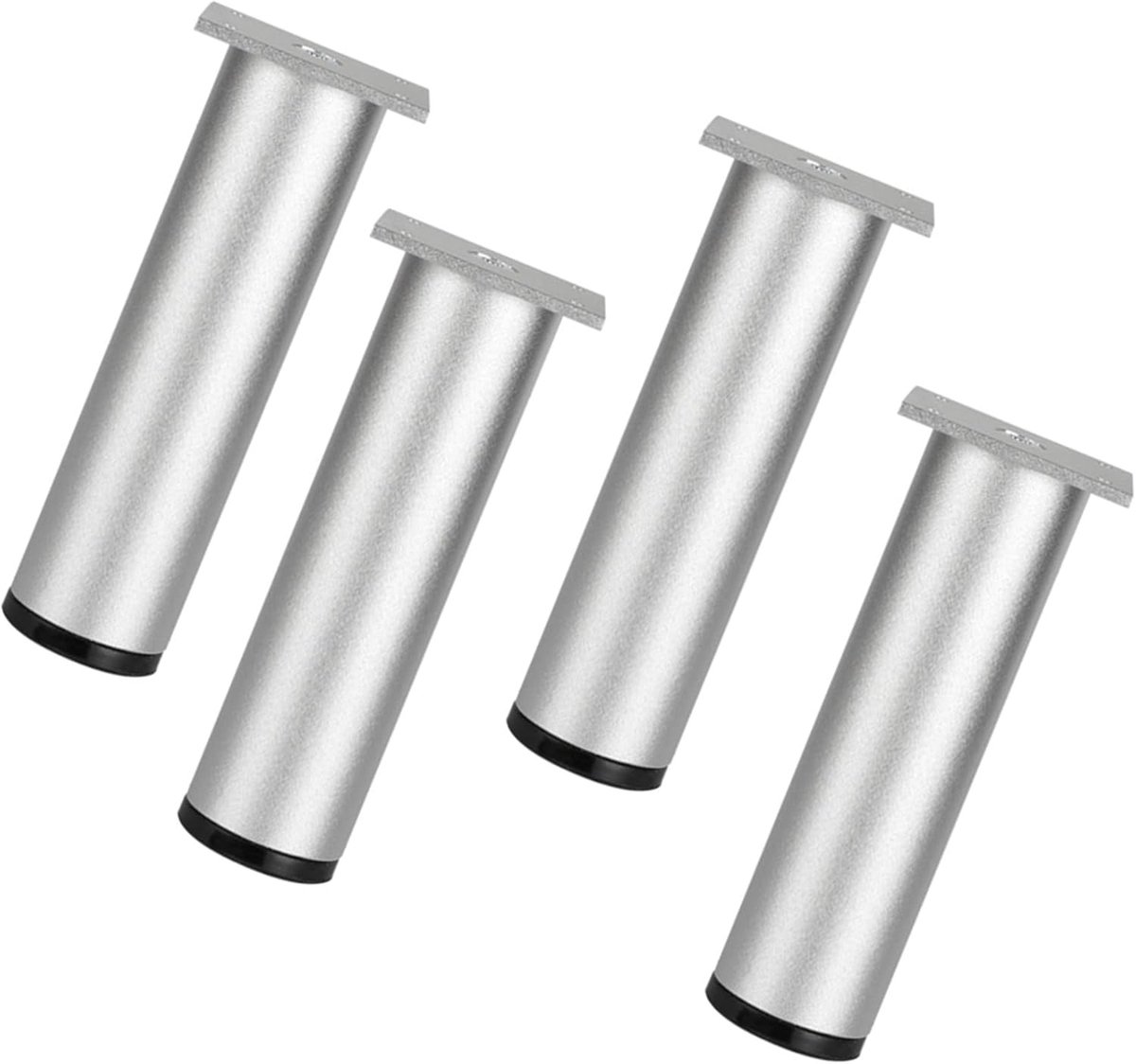 Metalen Tafelpoten - Meubelsteunen Bankpoten - Meubels Verhogen - Verstelbaar & Antislip - Set van 4 - Zwart