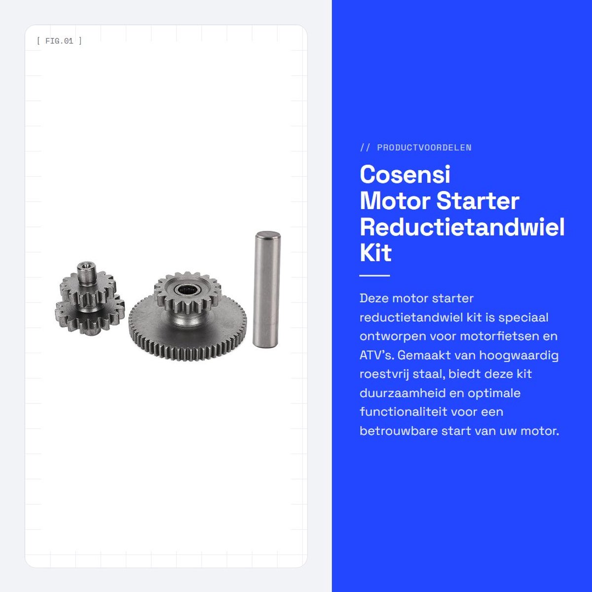 Dailygoods- Reductietandwiel 17T - Geschikt voor Motorfietsen/ATV/Quad - Roestvrij Staal - Duurzaam - Verbeterde Prestaties - Optimale Functionaliteit - Tandwielset