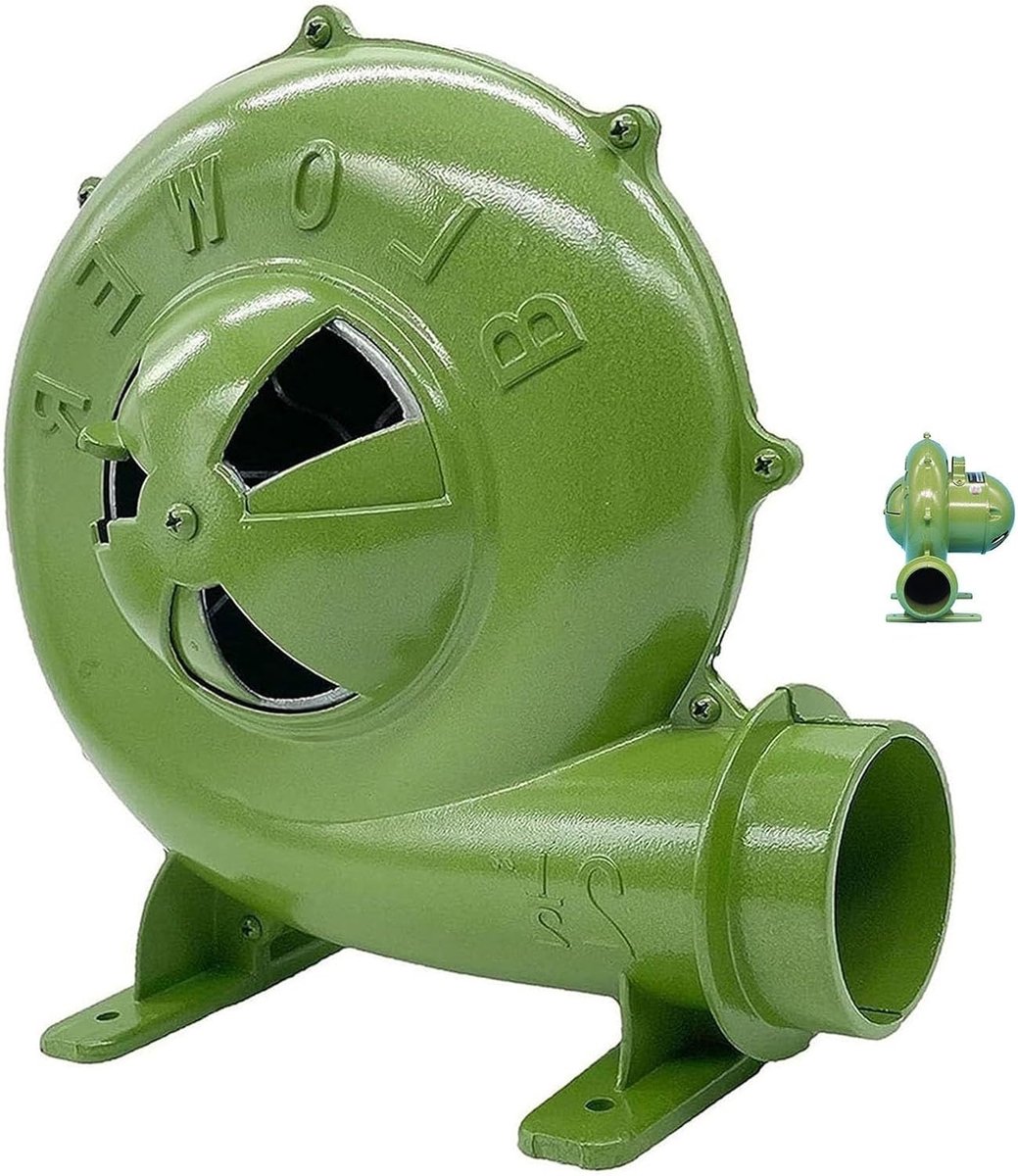 Elektrische Smeedeblazer - Centrifugaalventilator - Buiten Koken - Geluidsarme Motor - 550 W - Groen