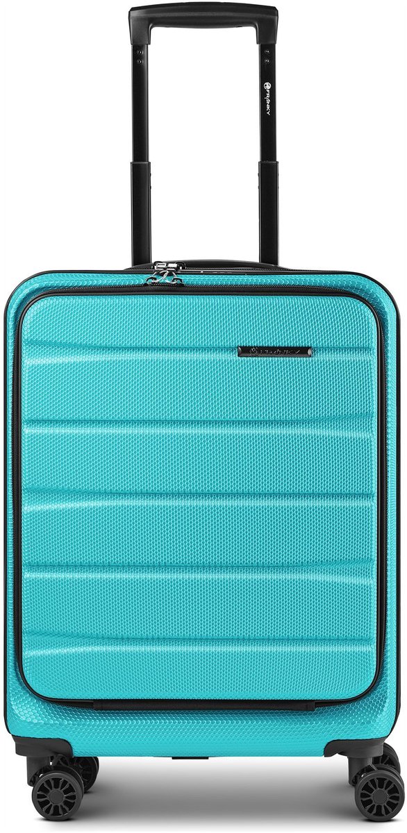 Franky Munich 4.0 4 wielen Cabinewagen 55 cm Laptopvak met uitbreidingsplooi - Harde bagage - TSA slot - aqua dull